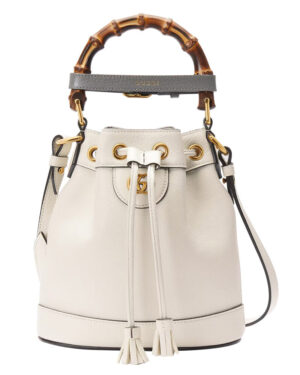 Gucci Diana Mini Bucket Bag 724667 White