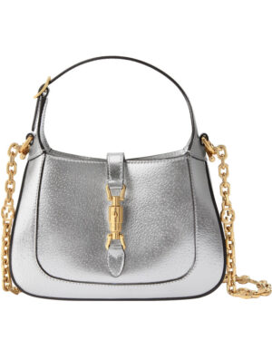 Gucci Jackie 1961 Lame Mini Bag Silver