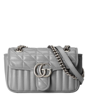 Gucci GG Marmont Mini Shoulder Bag 446744 Gray