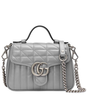 Gucci GG Marmont Mini Handbag 583571 Gray