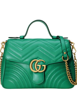 Gucci GG Marmont small top handle bag 498110 Green