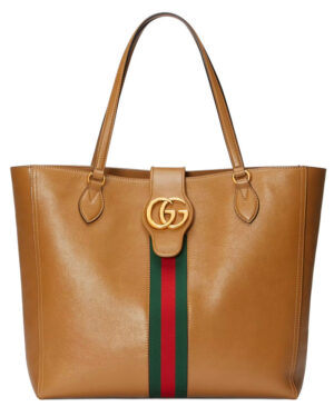 Gucci Medium tote bag with Double G and Web 649577 Coffee