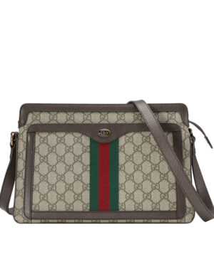 Gucci GG Supreme medium shoulder bag 523354 Dark Coffee