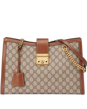 Gucci Padlock medium GG shoulder bag 479197 Coffee