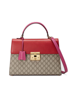 Gucci Padlock Signature Top Handle Red
