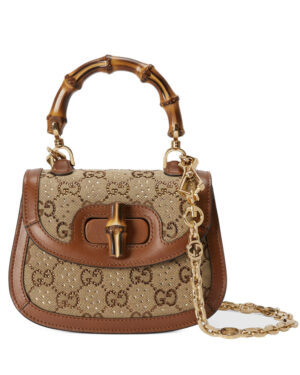 Gucci Bamboo 1947 Mini Top Handle Bag 735116 Coffee