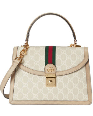 Gucci Ophidia Small GG Top Handle Bag Cream