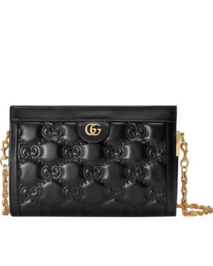 Gucci Matelasse Leather Shoulder Bag 702200 Black