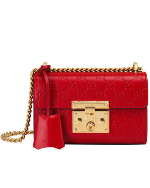 Gucci Padlock Signature Shoulder Bag 409487 Red