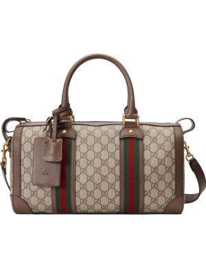 Gucci GG Webbing Small Travel Bag 645017 Dark Coffee