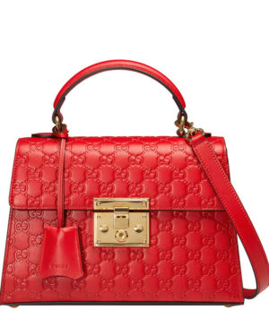 Gucci Padlock small Gucci Signature top handle bag 453188 Red