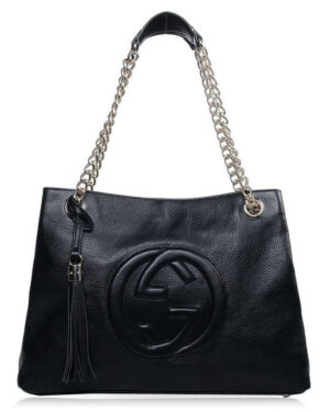 Gucci Soho Leather Tote 308982 Black