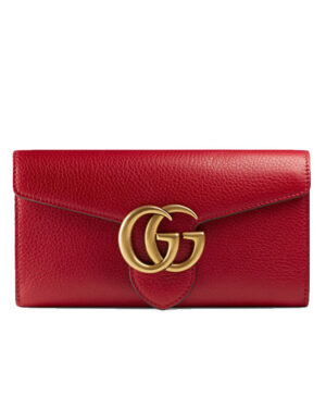 Gucci GG Marmont Continental Wallet 400586 Red