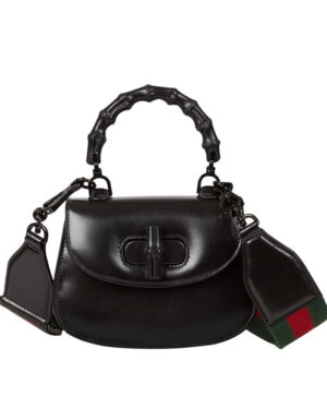 Gucci Mini Top Handle Bag With Bamboo 686864 Black