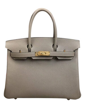 Hermes Birkin 25 Togo Leather Light Gray