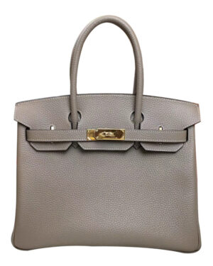 Hermes Birkin 30 Togo Leather Light Gray