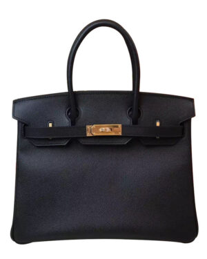 Hermes Birkin 30 Epsom Leather Paon Phw Black