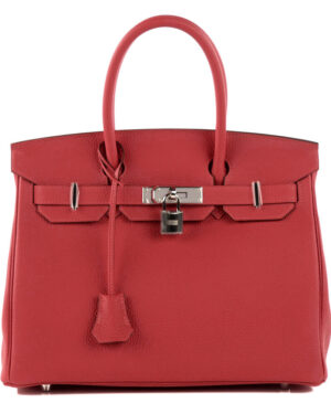 Hermes Birkin 30 Bag Togo Leather Red