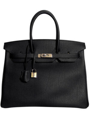 Hermes Birkin 35 Bag Togo Leather Black