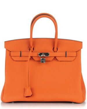 Hermes Birkin 35 Bag Togo Leather Orange