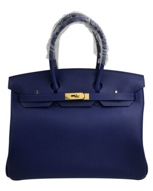 Hermes Birkin 35 Epsom Leather Paon Phw Blue