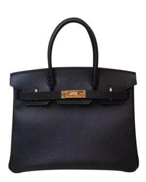 Hermes Birkin 35 Epsom Leather Paon Phw Black
