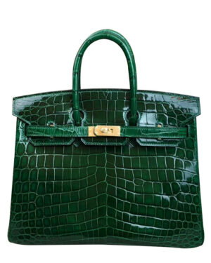 Hermes Birkin 25 Crocodile leather Green