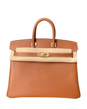 Hermes Birkin 25 Swift Leather Light Coffee