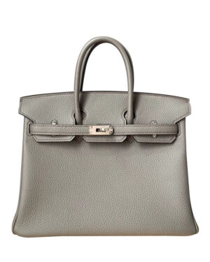 Hermes Birkin 25 Togo Leather Silver Gray