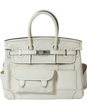 Hermes Birkin 35 Canvas & Swift Leather Cargo Cream