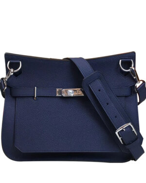 Hermes Jypsiere 28 Bag Togo Leather Dark Blue