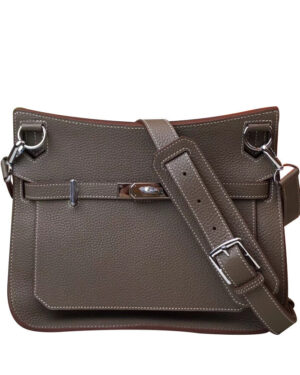 Hermes Jypsiere 28 Bag Togo Leather Dark Gray