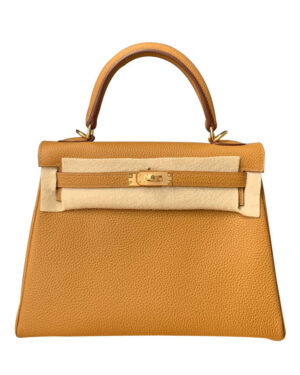 Hermes Kelly Bag 25 Togo Leather Apricot
