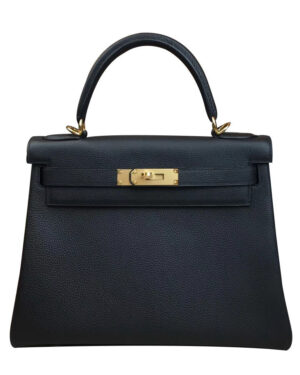 Hermes Kelly Bag 25 Togo Leather Black