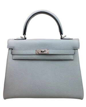Hermes Kelly Bag 25 Togo Leather Light Blue