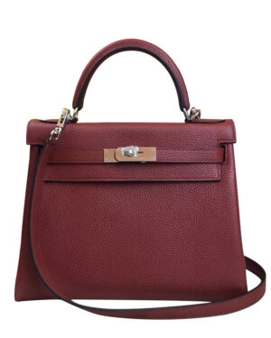 Hermes Kelly Bag 25 Togo Leather Mauve