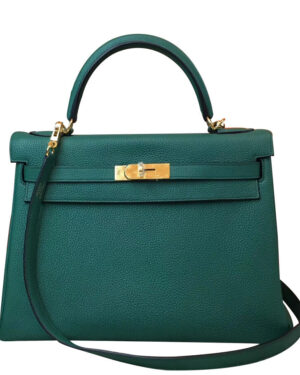 Hermes Kelly Bag 28 Togo Leather Dark Green