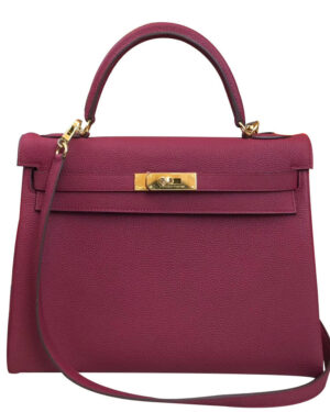 Hermes Kelly Bag 28 Togo Leather Mauve