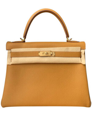 Hermes Kelly Bag 32 Togo Leather Apricot