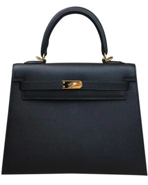 Hermes Kelly Bag 28 Epsom Leather Black