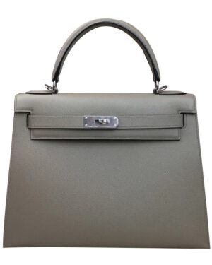 Hermes Kelly Bag 28 Epsom Leather Gray