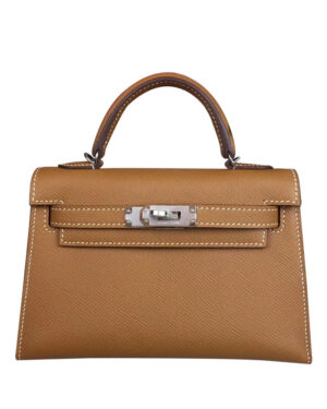 Hermes Kelly Bag 19 Epsom Leather Light Coffee