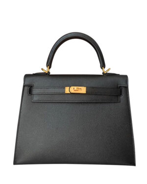 Hermes Kelly Bag 25 Epsom Leather Black
