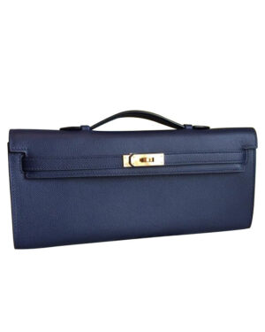 Hermes Kelly Cut Rouge H Dark Blue