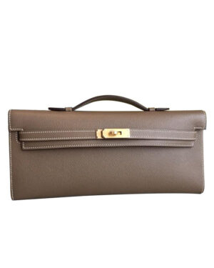 Hermes Kelly Cut Rouge H Dark Gray