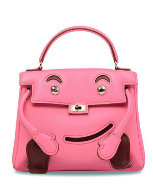 Hermes H Gulliver Leather Vintage Kelly Quelle Idole Doll Pink