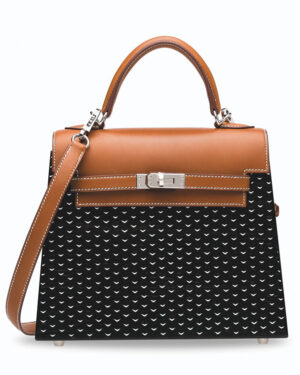 Hermes Kelly Wood 22cm Barenia Leather Limited Edition Black