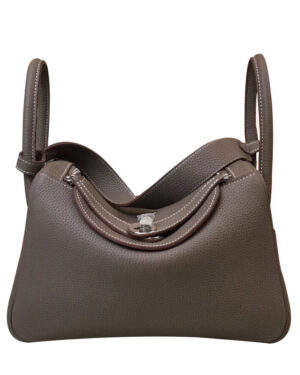 Hermes Linda Bag 26 Togo Leather Dark Gray