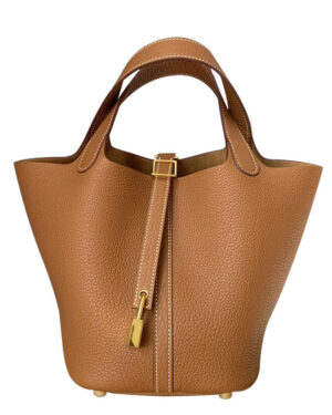 Hermes Picotin Lock Bag 22cm Light Coffee