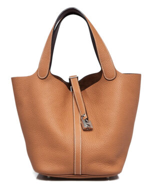 Hermes Picotin Lock Togo Bag 18cm Coffee